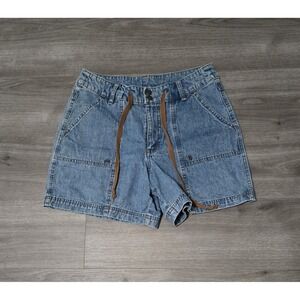 Riders‎ By Lee Womens 12M Belted Cargo Medium Wash Shorts Stone